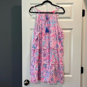 XXL Lilly Pulitzer Evalyn Swing Dress Prosecco Pink Don’t Be Jelly